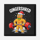 Aimant Gingershred Funny Gingerbread Man Gym Bodybuilding (Devant)