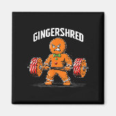 Aimant Gingershred Gingerbread Christmas Workout Gym Ging (Devant)