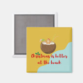 Aimant Gingerwoman de Noël de plage (Recto/Verso)