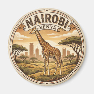 Aimant Girafe au Parc national de Nairobi Kenya