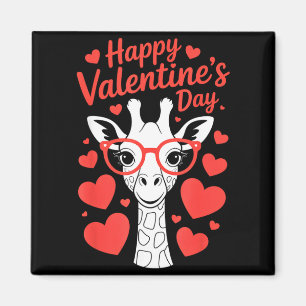 Aimant Girafe avec cœur Gles Célébration de l'amour de la