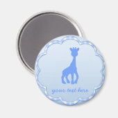 Aimant girafe bleue (Recto/Verso)