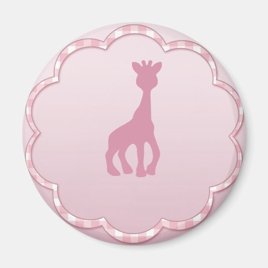 Aimant girafe rose (Devant)