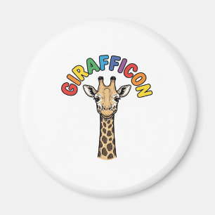 Aimant Girafe Vintage Icône Conception de T-shirt de Mign