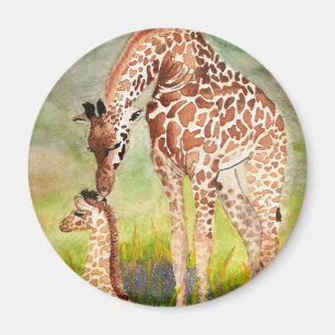 Aimant Girafes de mère et de bébé