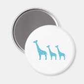Aimant Girafes debout (Bleu) (Recto/Verso)