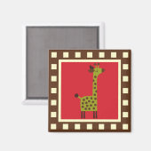 Aimant Giraffe Animaux mignons (Recto/Verso)