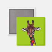 Aimant Giraffe arc-en-ciel (Recto/Verso)