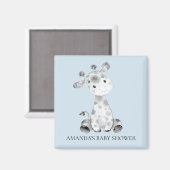 Aimant Giraffe Baby shower Favoriser l'aimant (Recto/Verso)
