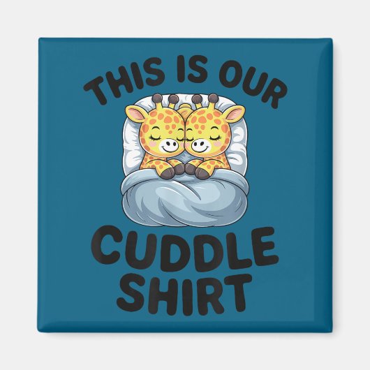 Aimant Giraffe Couple Cute Love This Is Our Cuddle  (Devant)