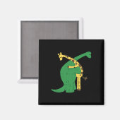Aimant Giraffe Dinosaur Hug Love Dino Animaux Safari Hall (Recto/Verso)