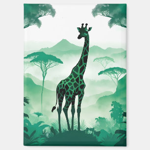 Aimant Giraffe Faune Animaux Nature Environnement Forêt