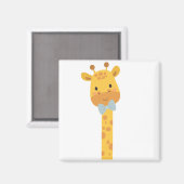 Aimant Giraffe, illustration animale (Recto/Verso)