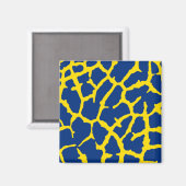 Aimant Giraffe Imprimé Marine Jaune (Recto/Verso)
