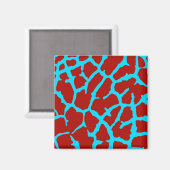 Aimant Giraffe Imprimé Rouge Cyan (Recto/Verso)