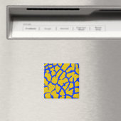Aimant Giraffe Imprimer bleu jaune (In Situ (Lave-vaisselle))