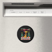 Aimant Giraffe Ugly Christmas Sweaters Funny Santa Hat Li (In Situ (Lave-vaisselle))