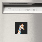 Aimant Giraffe Vector Art aux couleurs vives (In Situ (Lave-vaisselle))