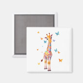 Aimant Giraffe Vector Peinture adorable Animaux amusants (Recto/Verso)