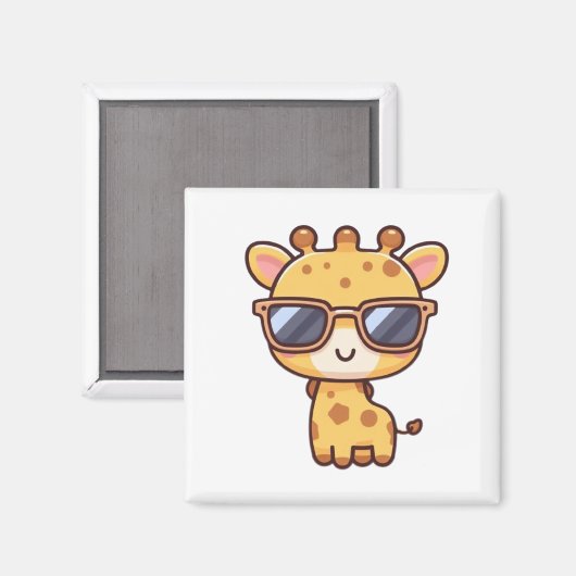 Aimant Giraffe with sunglasses (Recto/Verso)
