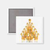Aimant Giraffes Forming Christmas Tree Lights Star Safari (Recto/Verso)