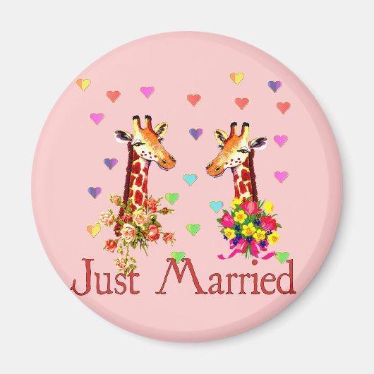 Aimant Giraffes mariages (Devant)