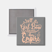 Aimant Girl Boss Construire Son Empire Word Art (Recto/Verso)