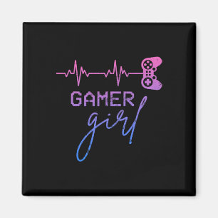Aimant Girl Cute Heartbeat Gamer For Girl Video Game Love