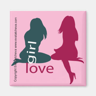 Aimant 'Girl Love' Designer Frigo Manget
