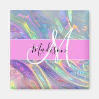 Girl Rainbow Holographic Iridescente Monogramme No