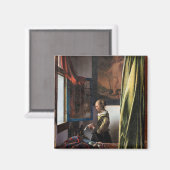 Aimant Girl Reading a Letter à Open Window, Vermeer (Recto/Verso)