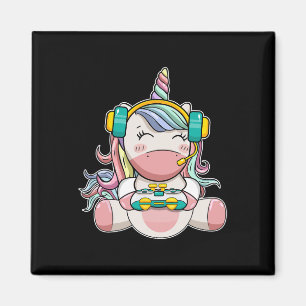 Aimant Girl Unicorn Jeu Vidéo mignonne Jeu Femmes Filles