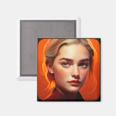 Aimant Girl with blue eyes (Recto/Verso)