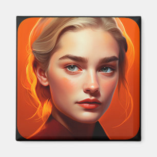 Aimant Girl with blue eyes