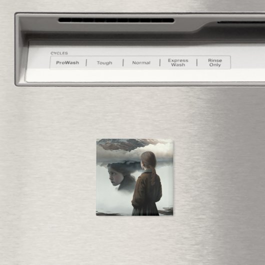 Aimant Girl with clouds (In Situ (Lave-vaisselle))