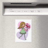 Aimant Girl With Flowers (In Situ (Lave-vaisselle))