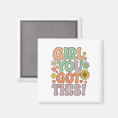 Aimant Girl You Got This Test Day Wer Motivational Quote  (Recto/Verso)