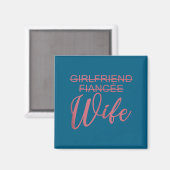 Aimant Girlfriend Fiancée Wife, Wedding, Just Married, Ma (Recto/Verso)
