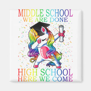 Aimant Girls Middle School Graduation Magique Unicorn