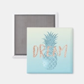 Aimant Girly Aqua Glam Tropical Ananas Pink Dream (Recto/Verso)