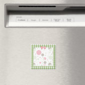 Aimant Girly Rose En vichy Cercles Motifs mignonnes margu (In Situ (Lave-vaisselle))