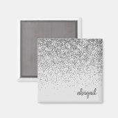 Aimant Girly Silver Parties scintillant Ajoutez Votre Pro (Recto/Verso)