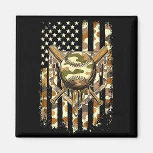 Aimant Glace Crèmeuse Baseball Drip pour Garçons Camoufla