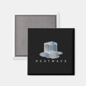 Aimant Glace cube vague de chaleur - graphique tri-blend (Recto/Verso)