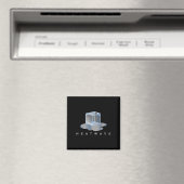 Aimant Glace cube vague de chaleur - graphique tri-blend (In Situ (Lave-vaisselle))