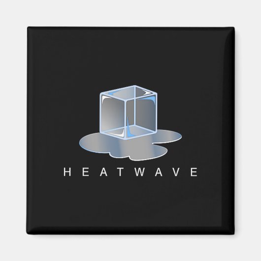 Aimant Glace cube vague de chaleur - graphique tri-blend (Devant)