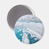 Aimant Glace de glacier gelée, Islande (Recto/Verso)