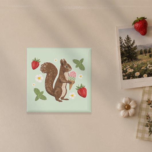 Aimant Glace de Squirrel Fantaisiste Fraise de la Forêt