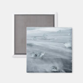 Aimant Glace et eau sur une plage, Islande (Recto/Verso)