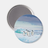 Aimant Glace et neige | Adelie Penguins Antarctique (Recto/Verso)